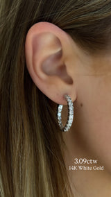 Inside Out Diamond Hoops - VAULT SALE