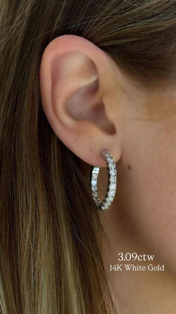 Inside Out Diamond Hoops - VAULT SALE