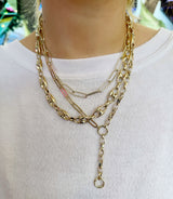 Duo Chain Lariat Necklace