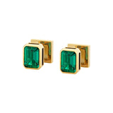 Emerald Tuxedo Studs + Cufflinks Set