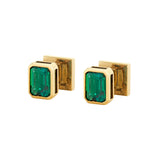 Emerald Tuxedo Studs + Cufflinks Set