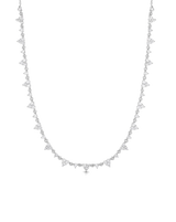 Alternating Diamond Trio Layering Necklace