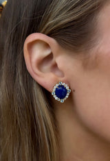 Cabochon Gemstone Earrings