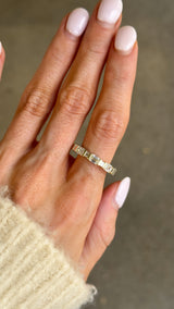 Baguette + Emerald Eternity Band