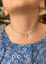 Gold Heart Beaded Necklace