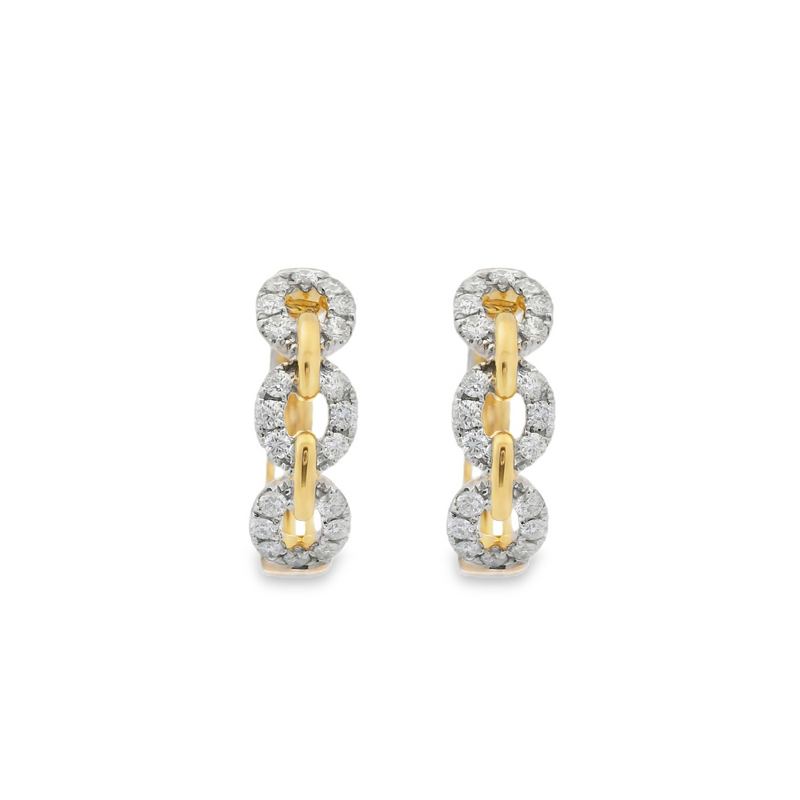 Diamond Chain Hoops
