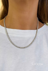 Scalloped Tennis Necklace