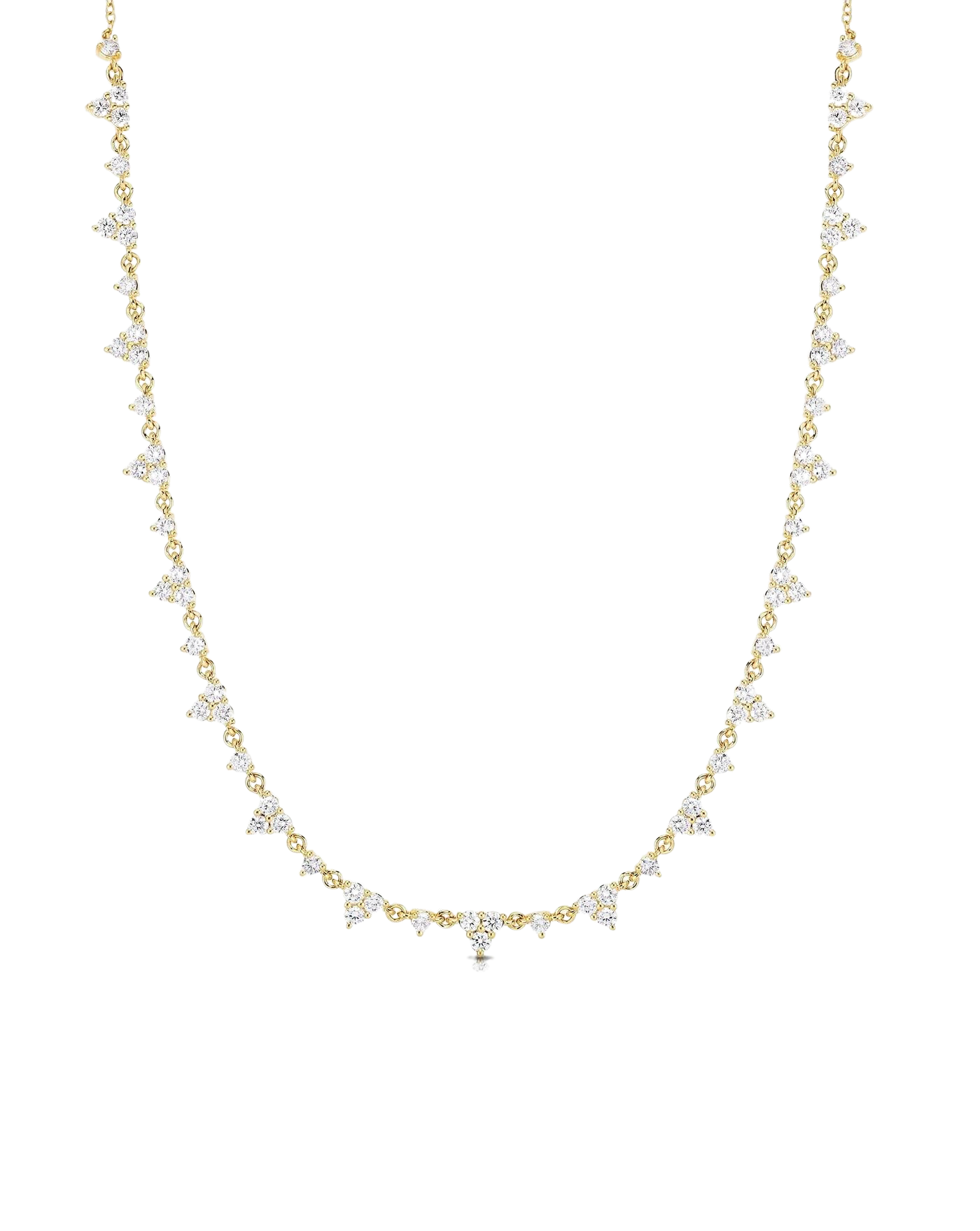 Alternating Diamond Trio Layering Necklace – Milliard Diamond 