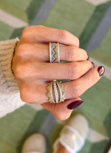 Stacked Starburst Ring