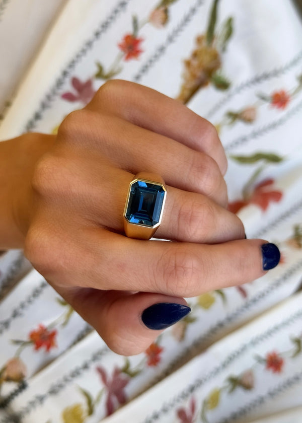 Bezel Topaz Ring
