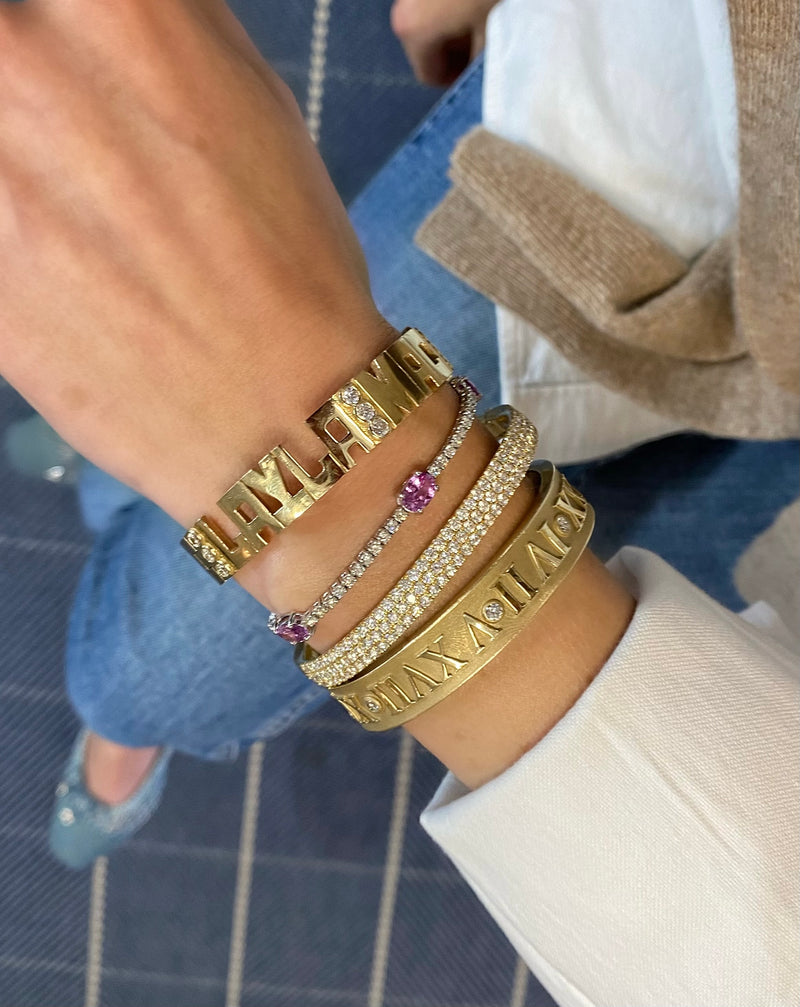 Cuff Bracelet Bangle With Roman Numerals Roman Numeral Cuff