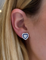 Gemstone Heart Studs