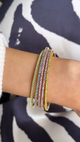 Pastel Gemstone Flex Bangles