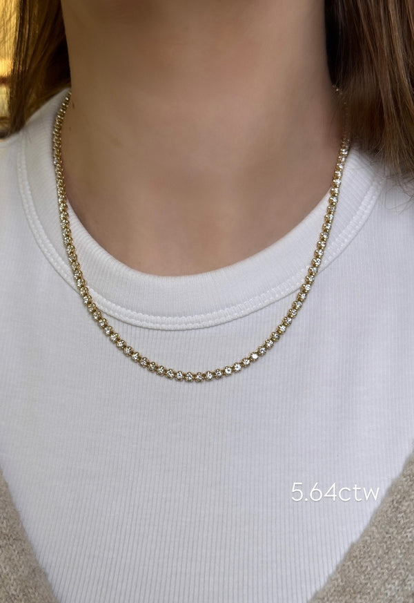 Scalloped Tennis Necklace