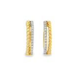 Diamond Rope Huggies