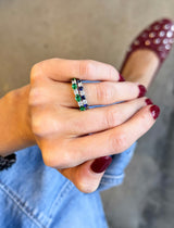 Alternating Sapphire & Diamond Ring