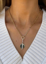 Round + Diamond Line Pendant