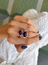 Ruby Cabochon Bypass Ring