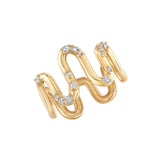 Squiggle Diamond Ring