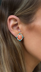 Cabochon Gemstone Earrings
