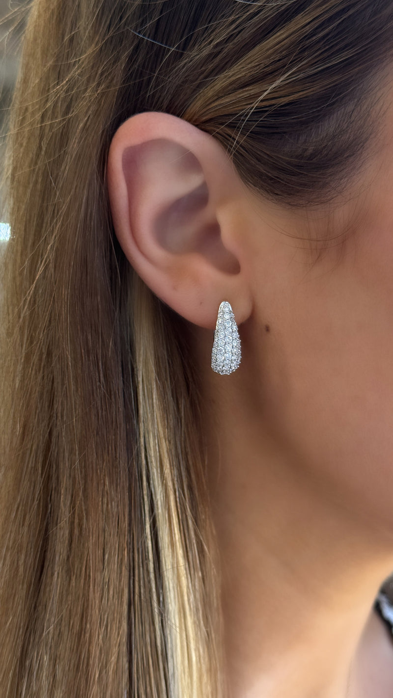 Diamond Drop Hoops