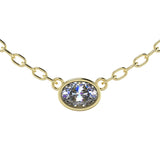 Petite Bezel Solitaire Diamond Necklace