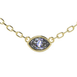 Petite Bezel Solitaire Diamond Necklace