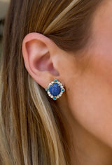 Cabochon Gemstone Earrings