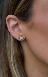 1.46ctw Bezel Trillion Studs
