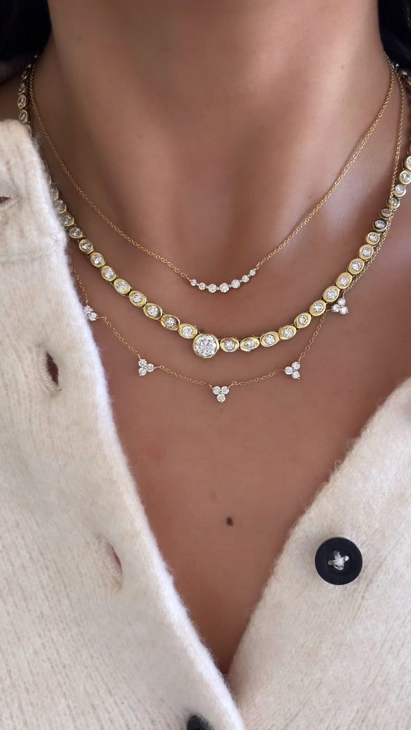 Bezel Tennis Necklace