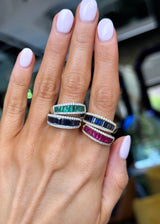 Diamond + Baguette Gemstone Ring