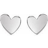 Asymmetrical Heart Studs