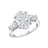 5.05ctw 3 Stone Oval Engagement Ring