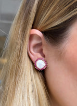 Pearl Studs with Halo