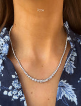 16" Graduated Four Prong Tennis Necklace