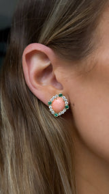 Cabochon Gemstone Earrings