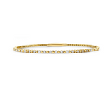 Gold + Diamond Alternating Flex Bangle