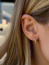 Diamond Rope Huggies