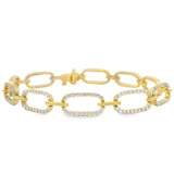 Diamond Paperclip Link Bracelet