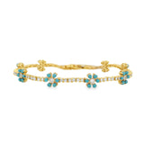 Turquoise Flower Station Bracelet
