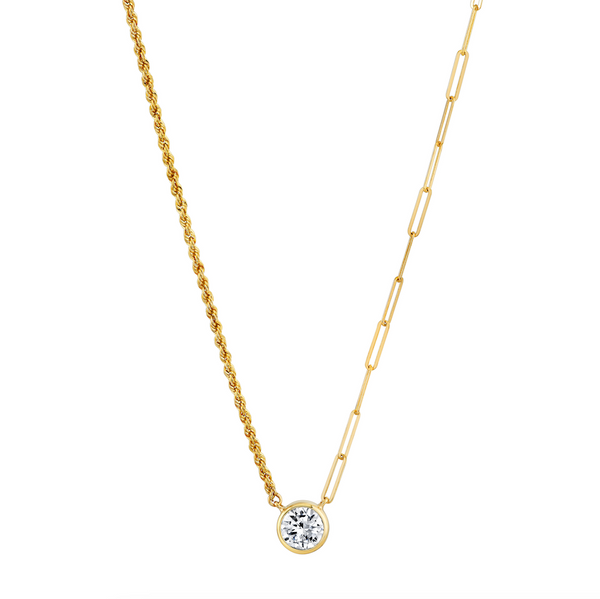 Bezel Duo Chain Necklace