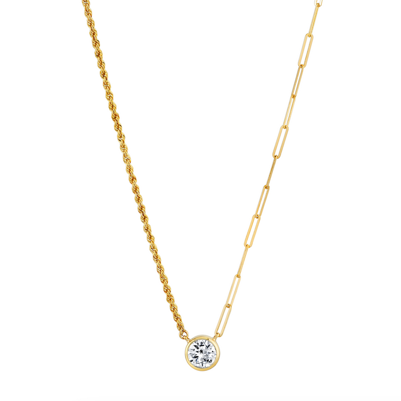 Bezel Duo Chain Necklace