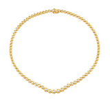 Graduated Bezel Tennis Necklace