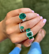 Double Wrap Emerald Ring