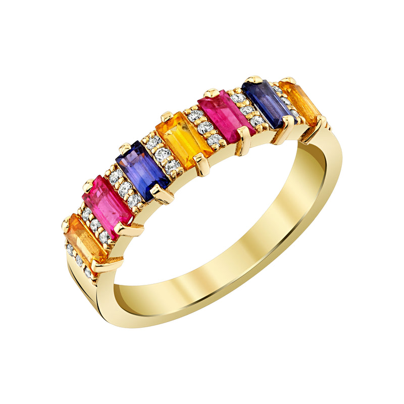 Baguette Gemstone Band