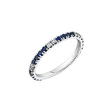 Gemstone and Diamond Stacker Band