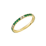 Gemstone and Diamond Stacker Band