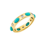 Turquoise and Diamond Band