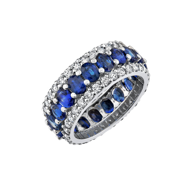 Oval Gemstone Eternity Band