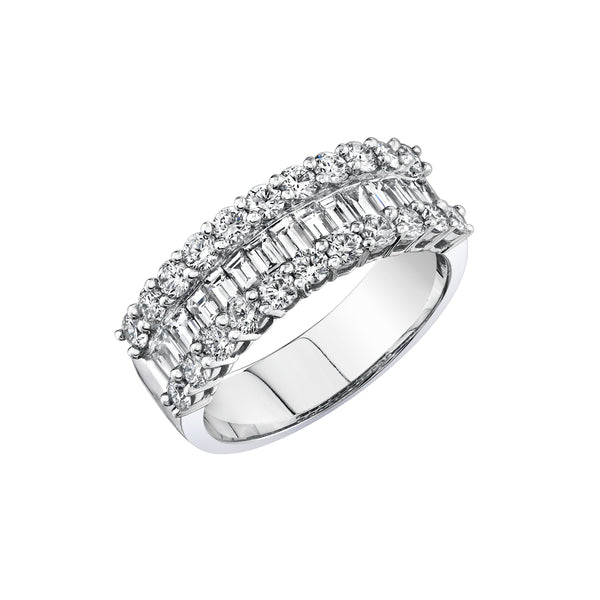 Triple Row Diamond Band